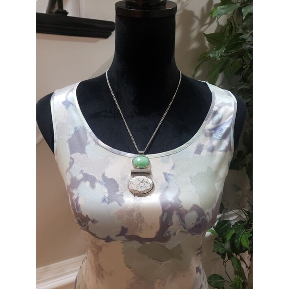 Ann Taylor Women's Multicolor Silk Round Neck Sleeveless Casual Top Blouse SP - Picture 2 of 10